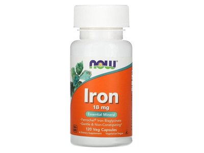 NOW Foods - Železo 18mg, 120 veg kapslí