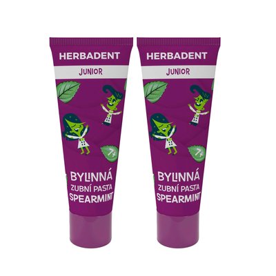 Herbadent Junior Spearmint zubní pasta 2×75 g