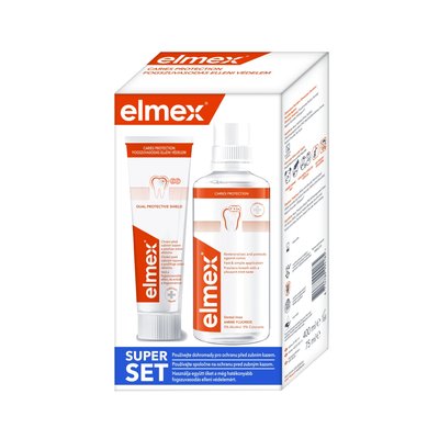 Elmex Caries Protection set zubní pasta 75 ml + ústní voda 400 ml