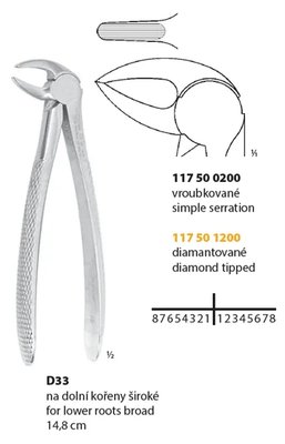 Kleště extrakční D33