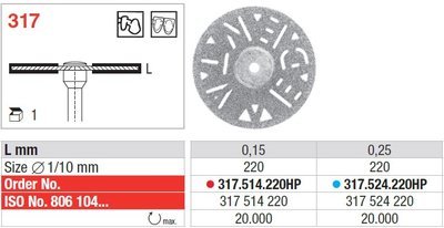 Edenta Lab 317 - SuperFlex diamantové kotúče - 1 ks