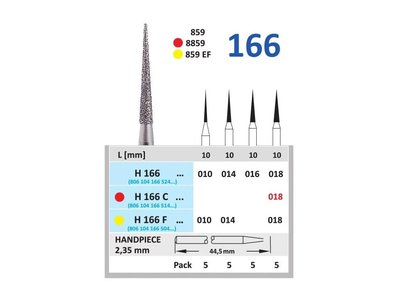 HORICO diamantový brousek - kónus, H166 - Parameter_0: normal, Parameter_1: Průměr 5,0mm (050)