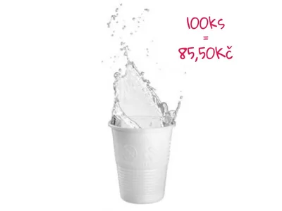 TOP CUPS výplachové kelímky, 180ml, 1500 ks, bílé