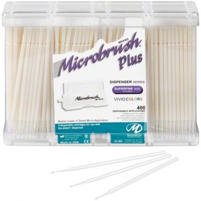 Microbrush Plus Super Fine 400 ks, 10 cm (bílé), 1,0 mm