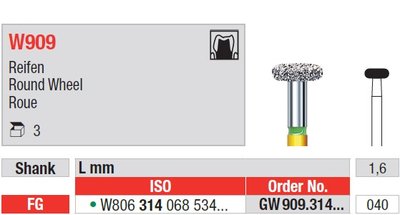 Edenta W909 - White Tiger diamantový nástroj, koleso - 3 ks