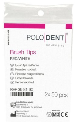 POLODENT štetečky bílé a červené/černé regular