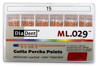 Guttaperčové čepy DiaDent 2%