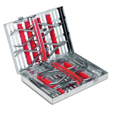 IMS Cassette 2-tier Ortho 20 Instruments, red