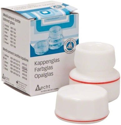 Medicament Bottle Opaline červená