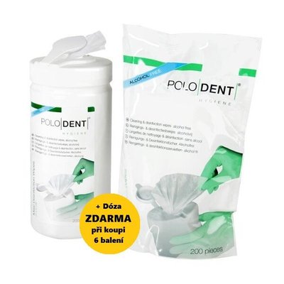 POLODENT dez. ubrousky bezalkohol. 20x22 cm (Maxi)