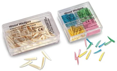 Dřevěné klínky Polydentia růžové 100 ks