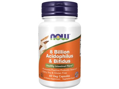 NOW Foods - 8 Billion Acidophilus & Bifidus, 60 veg kapslí