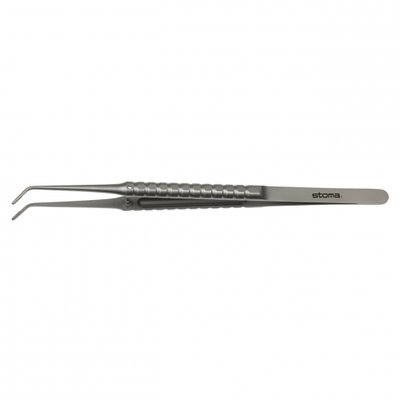 Stoma Forceps, Cooley, 1,3mm, curved, advanced