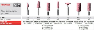 Edenta Lab Abrasives Ružová - brúsne nástroje - 12 ks