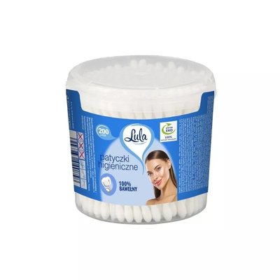 LULA Patyczki higieniczne do uszu BIO BOX okrągły 200szt