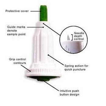 Lanceta Haemolance Plus 21G 1,8 mm, zelená, 100 ks