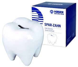 Pokladnička ve tvaru zubu