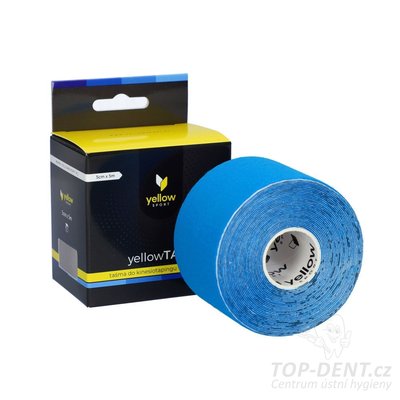 yellowTAPE Kineziologický tejp, 5cm x 5m (modrý)