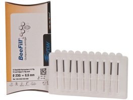 BeeFill Guttapercha Kartuschen - Packung 10 x 0,18 g Kartuschen, Ø 0,6 mm