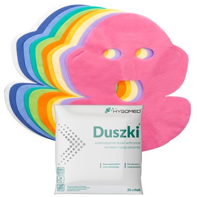 Maska ochronna na twarz pacjenta DUSZKI 20 szt. - biały