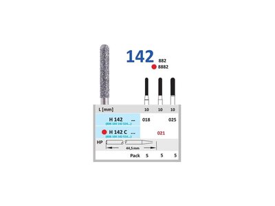 HORICO diamantový brousek - cylindr zakulacený, H142