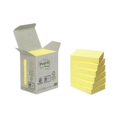 Bločky recyklované Post-it 38x51 mm, žluté