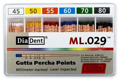 Guttaperčové čepy DiaDent 2% 045-080