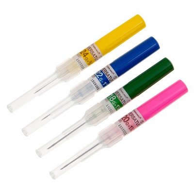 Kanyla Versatus s portem a křídly 20g 1,0x31 mm růžová