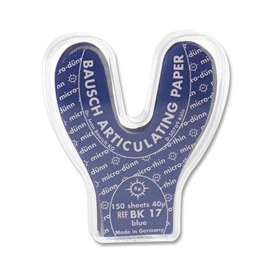 Artikulační papír modrý BK17 podkova 150 ks 40µ