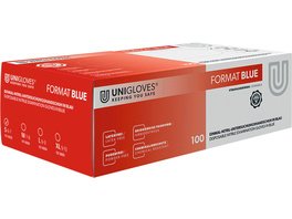 FORMAT BLUE - Packung 100 Stück puderfrei, blau, XL