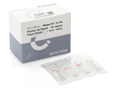 MicroMega - Sterilní papírové čepy 2Shape, F25