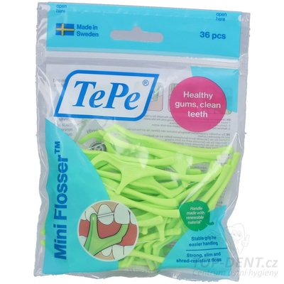 TEPE Mini Flosser mečíky s nití, 36ks