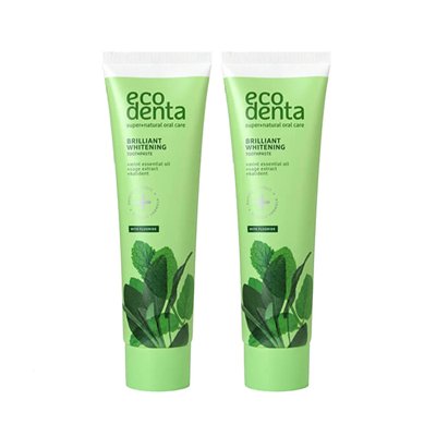 Ecodenta Brilliant Whitening bělicí zubní pasta 2×100 ml