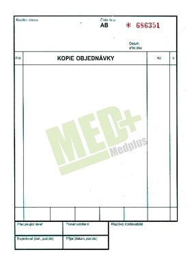 Objednávka léků (zdravot. materiálu)