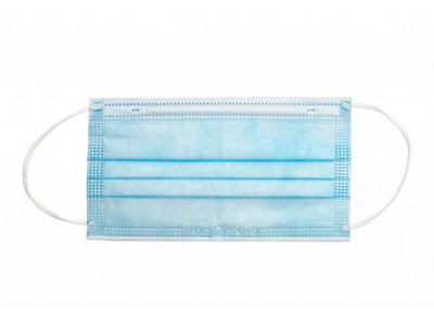 MEDICAL 4-vrstvá jednorázová ústenka modrá, na gumičku 50 ks