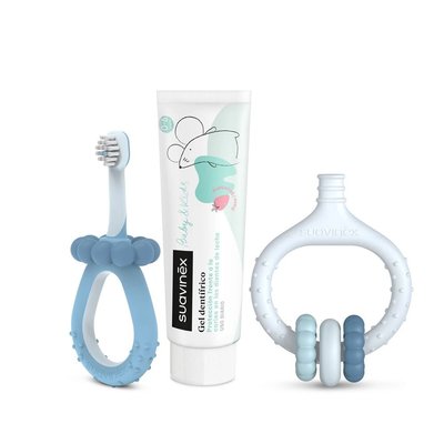 Suavinex sada pro ústní hygienu 0m+ - modrá