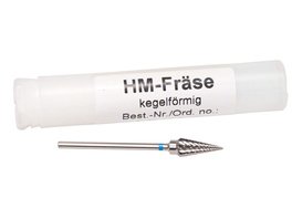 HM-Fräse - Stück Kreuzverzahnung, blau, kegelförmig