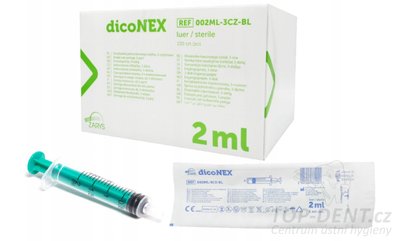 Zarys dicoNEX injekční 3-dílné sterilní stříkačky 2ml, 100ks