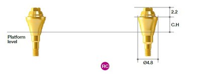 MEGAGEN BD Straight Multi-unit Abutment RC - RC CH=5.5, 1-piece