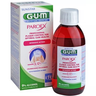 GUM PAROEX 0,12% - płyn do płukania z chlorheksydyną 300ml