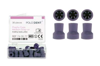 POLODENT bezlatexové Snap-On fialové, střední
