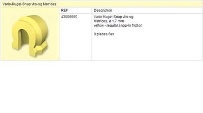 VKS Matrice SG 1,7 žlutá 8ks