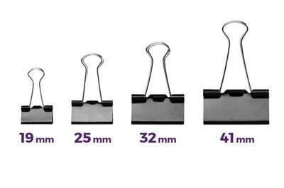 Klips metalowy 12 szt. - 32 mm