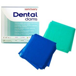 Pol-Intech koferdam guma lateksowa Sanctuary średnia zielona miętowa 36szt 152x152mm