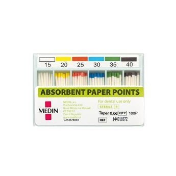 PAPÍROVÉ ČEPY absorbční kužel 0,04 ISO 040 kalibrované