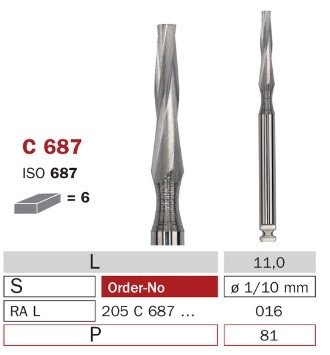 Diaswiss C 687, 6ks/balení - 016 mm