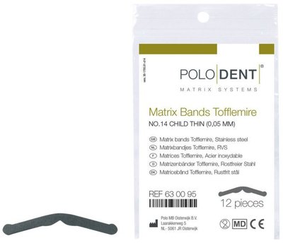 Matrix Bands Tofflemire No. 14 Child Thin 0,05 mm