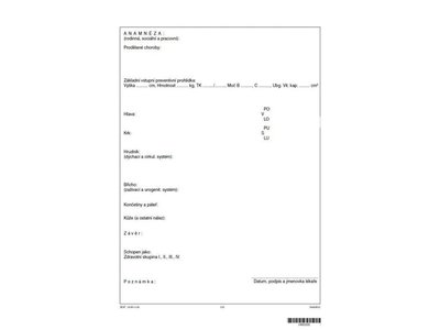 Zdravotní záznam silnější 200g - 2 chlopně (menší) 21 x 28 cm