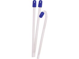 Total Comfort Speichelsauger - Packung 100 Stück weiß/blau, feste Kappe
