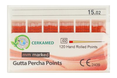 Ćwieki gutaperkowe 2% 120 szt. Cerkamed